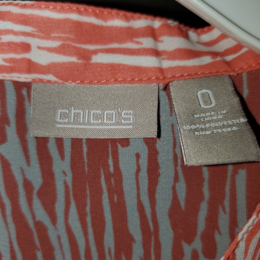 Chico's sheer tie blouse - Picture 6 of 6